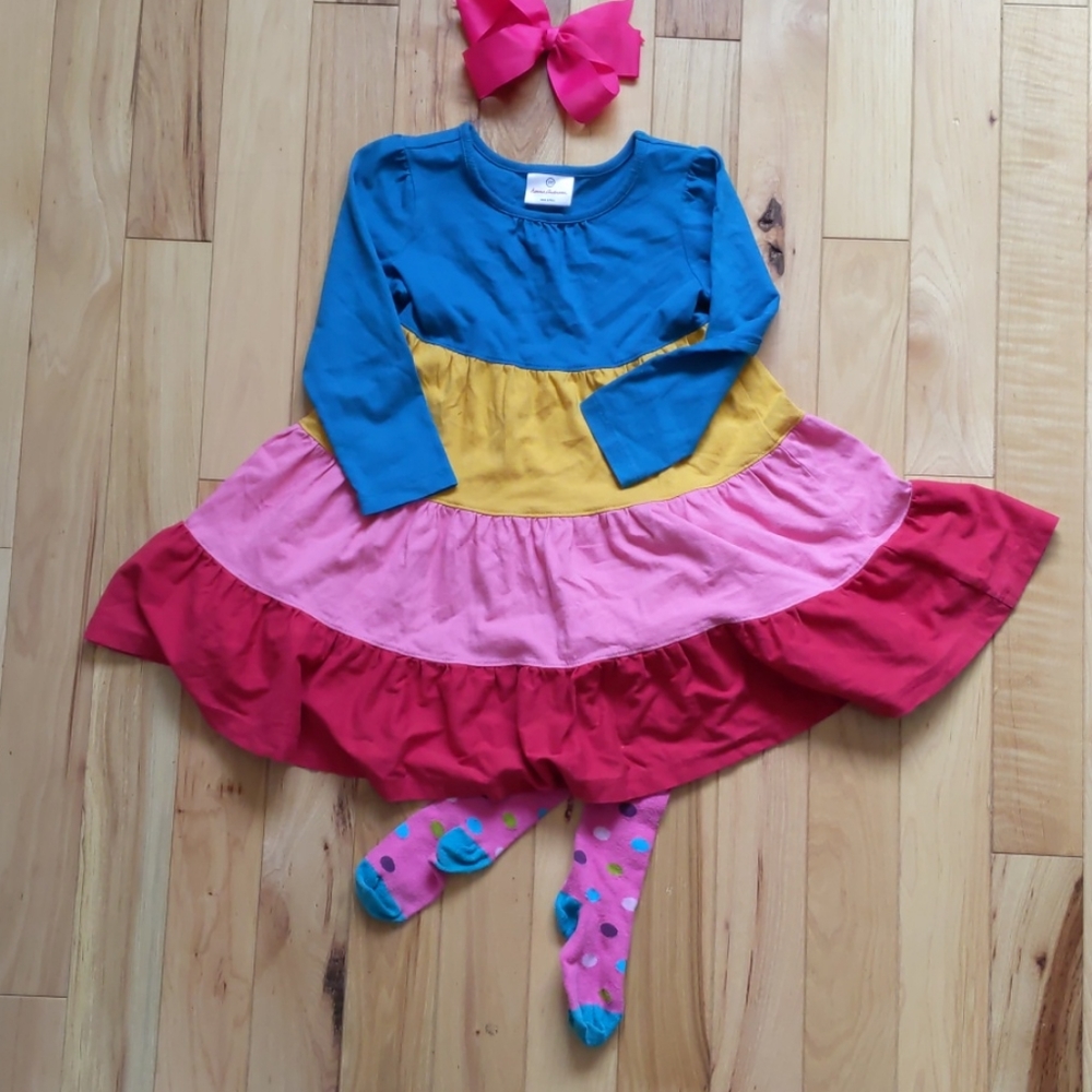 Hanna Andersson multicolor dress sz 100
